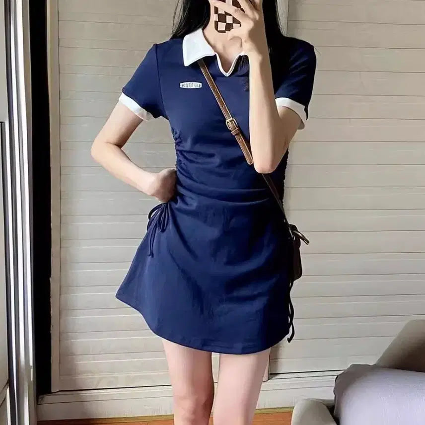 [BUNJANG] Slim Waist Mini Dress - Medium / 슬림 웨이스트 미니원피스-M