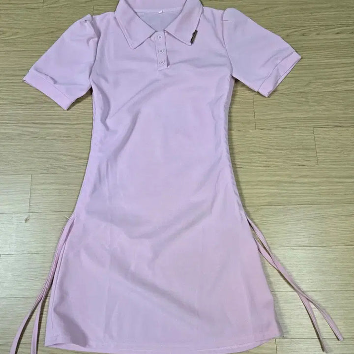 [BUNJANG] Unbranded Slim Fit Mini Dress - M / 카라 스트링 슬림핏 미니원피스-M