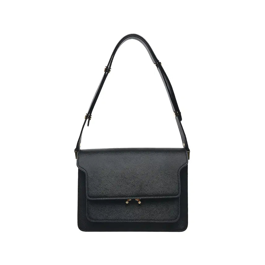 [BUNJANG] Marni Trunk Saffiano Leather Bag Medium Black / 마르니 트렁크 사피아노 백 미디엄 블랙