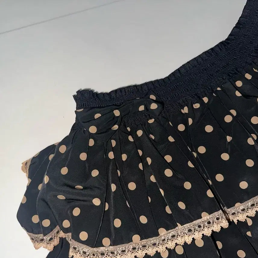 [BUNJANG] Dot Frill Skirt / 도트 프릴치마