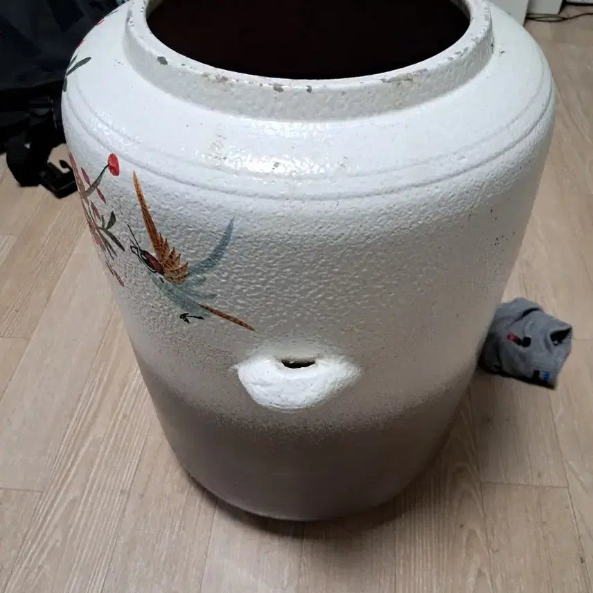 [BUNJANG] Floral Ceramic Onggi Jar Decoration / 꽃무늬 도자기 옹기 항아리 장식