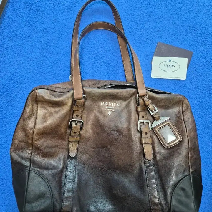 [BUNJANG] Prada Vintage Brown Leather Tote Bag / 프라다 브라운 가죽 토드백