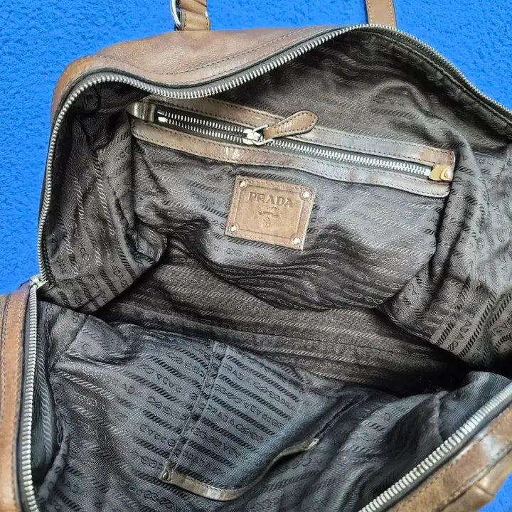 [BUNJANG] Prada Vintage Brown Leather Tote Bag / 프라다 브라운 가죽 토드백