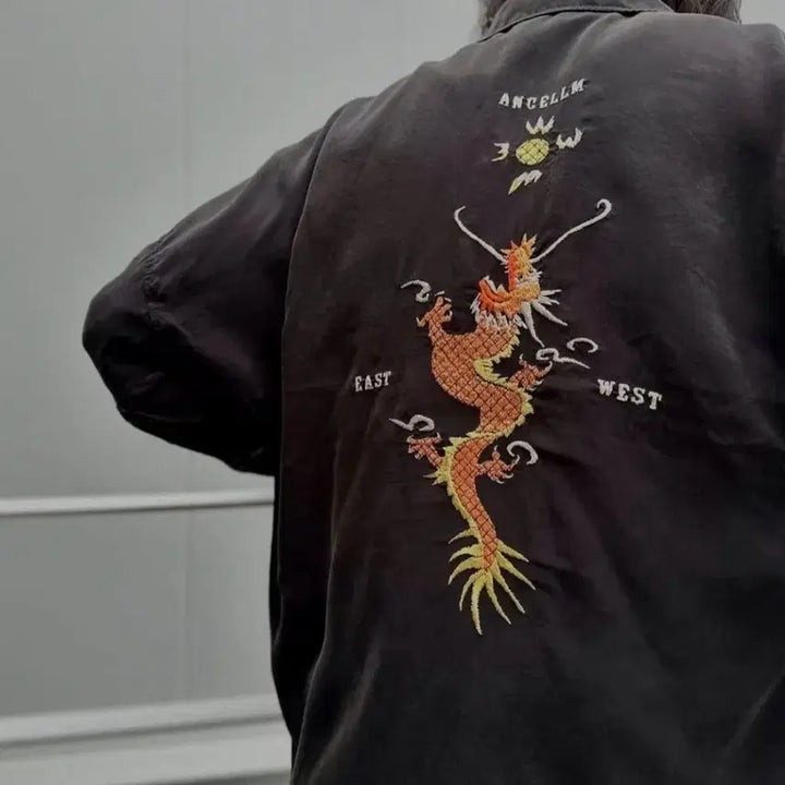 [BUNJANG] Anselm Aging Embroidery Shirt Black / [2] 안셀름 AGING EMBROIDERY SHIRT 셔츠 블랙