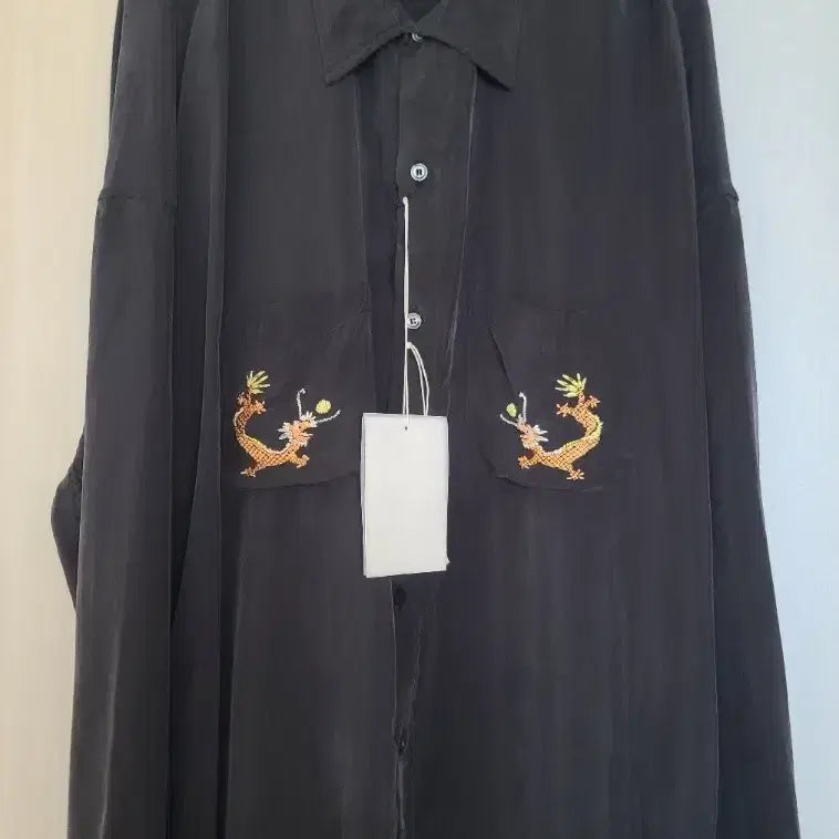 [BUNJANG] Anselm Aging Embroidery Shirt Black / [2] 안셀름 AGING EMBROIDERY SHIRT 셔츠 블랙