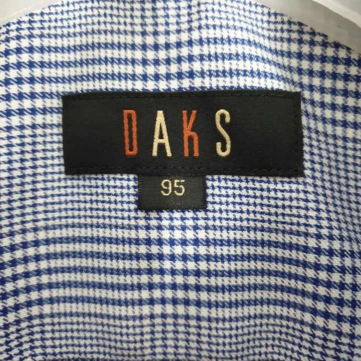 [BUNJANG] Daks Blue Check Long Sleeve Shirt / 닥스 블루 체크 긴팔 남방 95사이즈