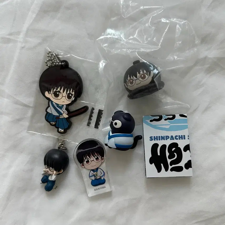 [BUNJANG] Gintama Shinpachi Bundle Set Mega Cat Figure / 은혼 시무라 신파치 굿즈 일괄 메가캣 대롱가챠 츠미첸 코롯토