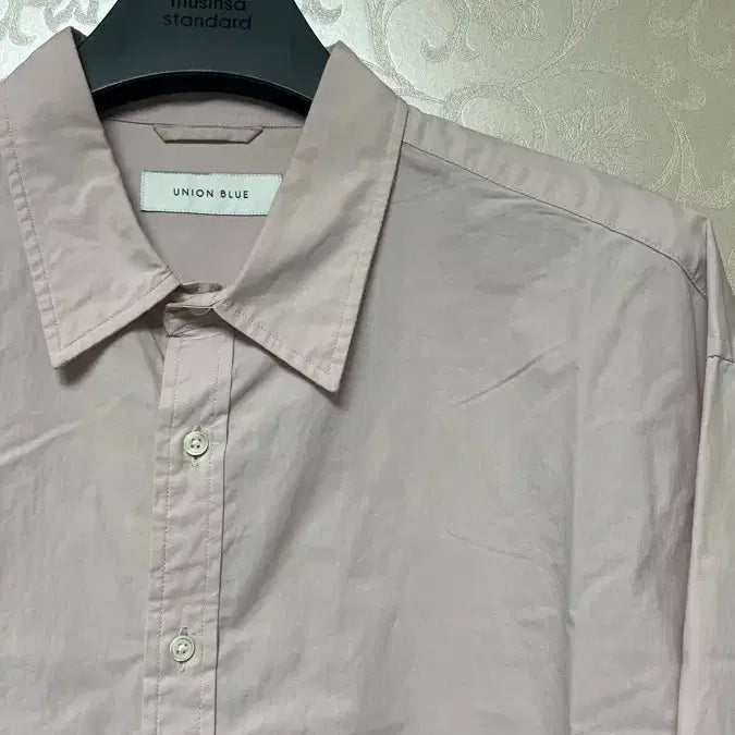 [SOLD OUT] 유니온블루 런드리 셔츠 그레이핑크 L