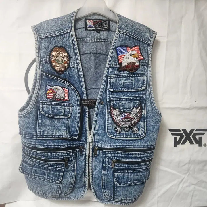 [BUNJANG] Harley-Davidson Denim Washed Vest, Size L / 할리데이비 데님 워싱 조끼  LL 사이즈