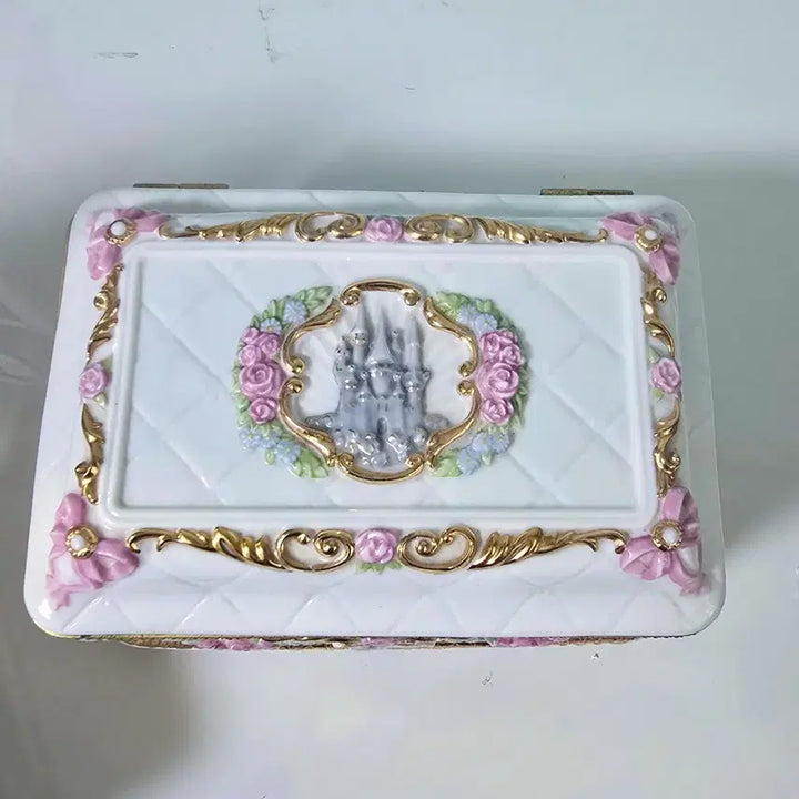 [BUNJANG] Vintage Cinderella Music Box Porcelain Jewelry Box / 희귀품 빈티지 신데렐라 오르골 도자기 보석상자