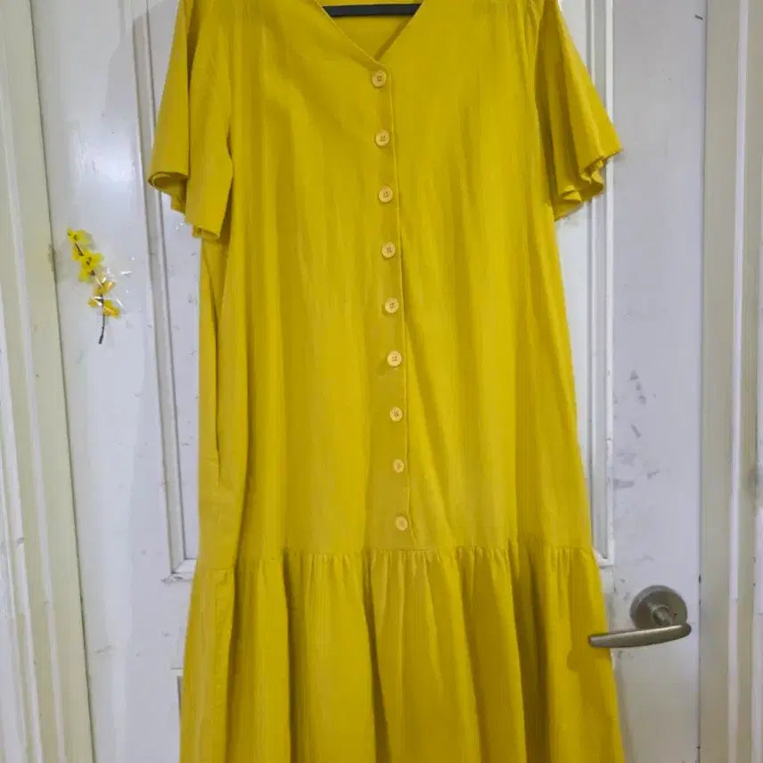 [BUNJANG] Summer Linen Long Dress / 여름 시원한 마 린넨 롱원피스  깨끗해요 가슴단면 53