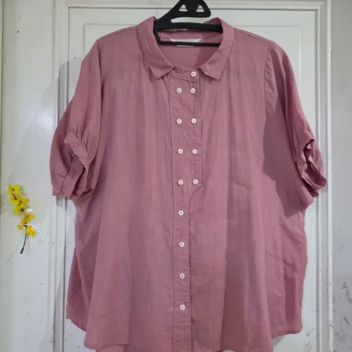 [BUNJANG] Linen Blouse / 여름 고급스런 마 린넨  블라우스  깨끗해요  가슴단면56