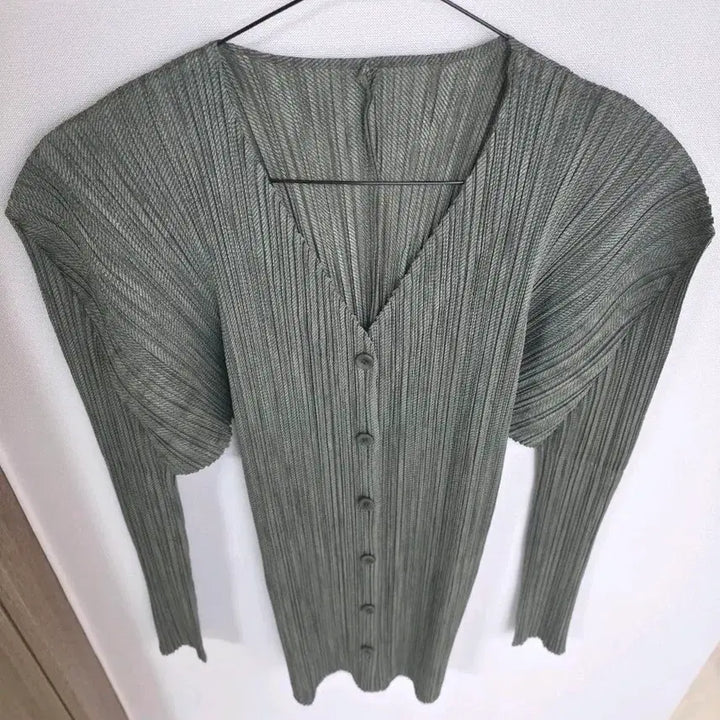 [BUNJANG] Pleats Please Long Cardigan / 플리츠플리즈 롱가디건