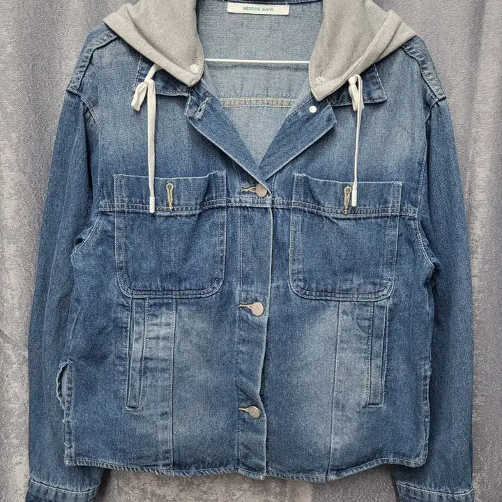 [BUNJANG] MESENSE Layered Hooded Denim Jacket / MESENSE JEANS 후드 청자켓 (레이어드형)