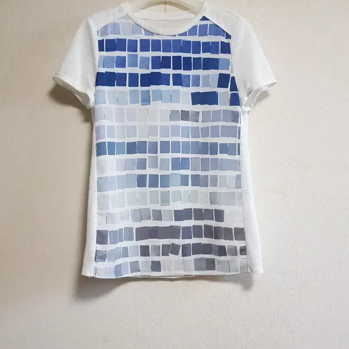 [BUNJANG] All For You Blue Pattern T-shirt / 올포유 티셔츠