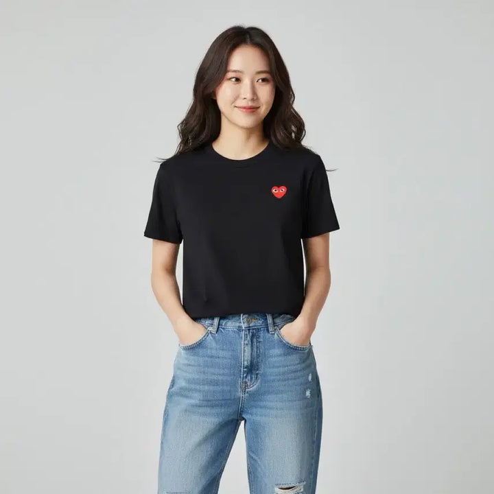 [BUNJANG] [새상품/무배]꼼데가르송 레드와펜 반팔티셔츠 남녀공용 / [새상품/무배]꼼데가르송 레드와펜 반팔티셔츠 남녀공용