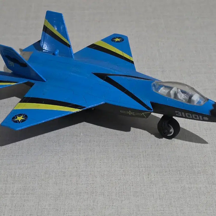 [BUNJANG] Blue Alloy Fighter Jet Model / 파란색 합금 전투기 모형