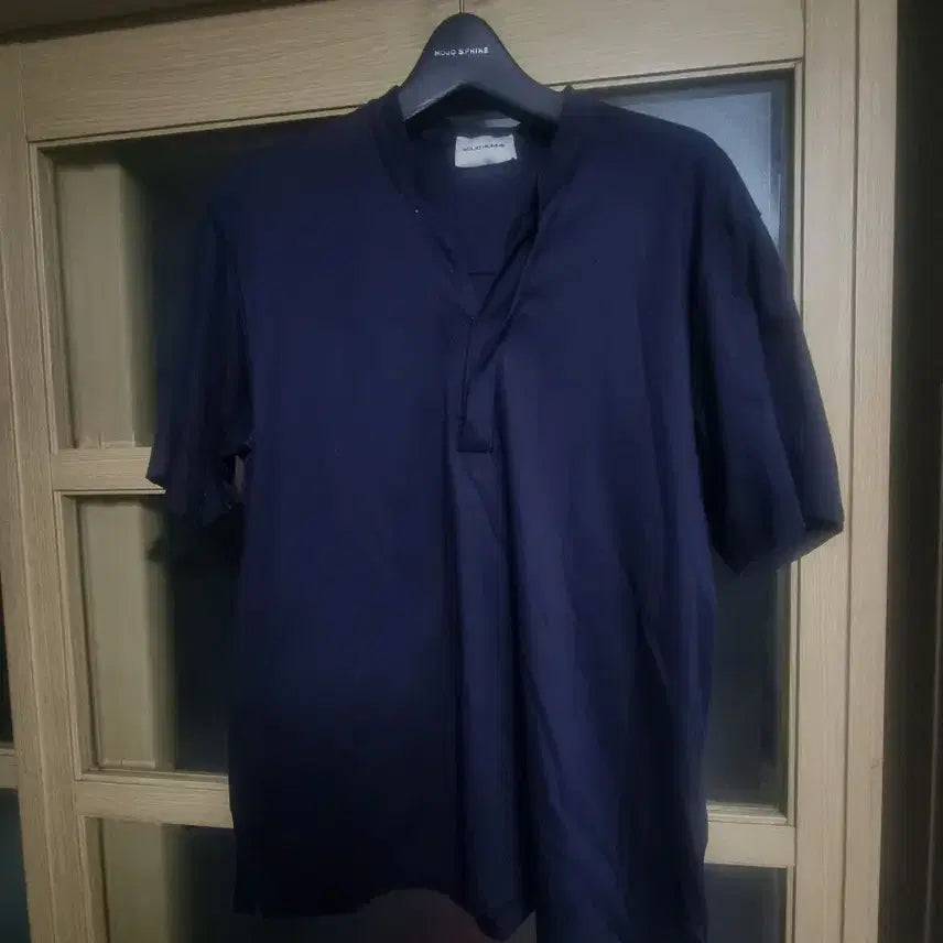 [BUNJANG] Solid Homme China Collar Navy T-shirt / 솔리드옴므 차이나 카라 반팔 티셔츠 네이비46
