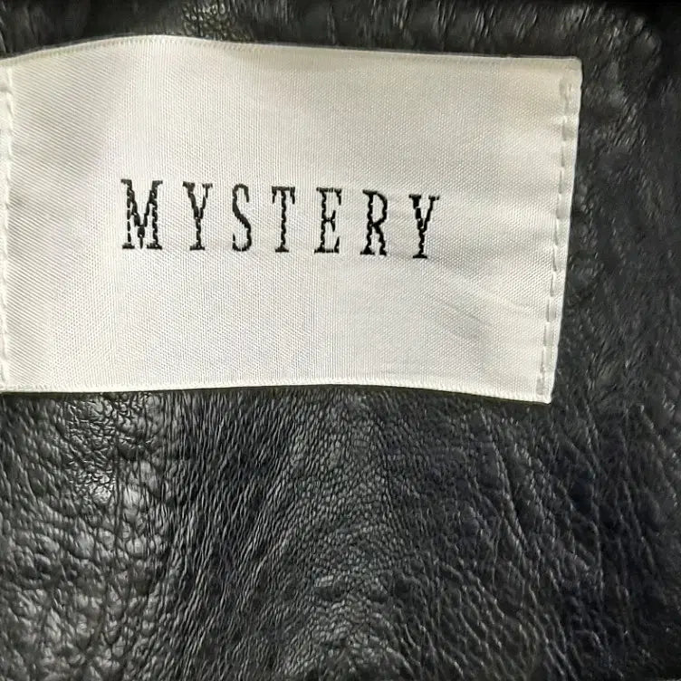 [BUNJANG] Mystery Vintage Black Leather Jacket / Mystery 빈티지 블랙 가죽 자켓