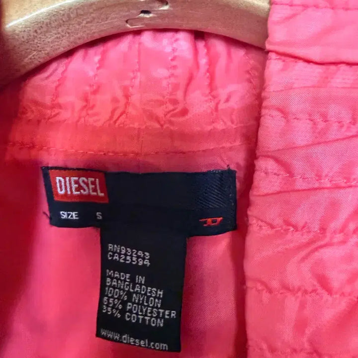 [BUNJANG] DIESEL Pink Stripe Bomber Jacket / DIESEL 디젤 핑크 스트라이프 봄버 자켓