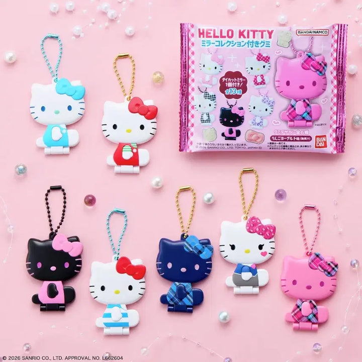 [BUNJANG] Sanrio Hello Kitty Mini Mirror Keyring Gummy 6-Piece Set / 매월 말 출고/식완) 산리오 헬로키티 미니 거울키링 구미 6종 세트