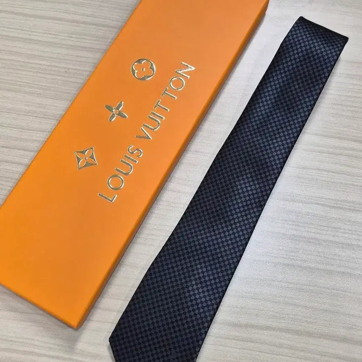 [BUNJANG] Louis Vuitton Petite Damier Check Necktie / 루이비통 LV  쁘띠다미에 체크 넥타이