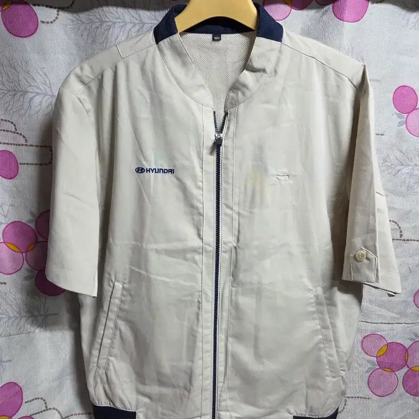 [BUNJANG] Hyundai Logo Short Sleeve Jacket 105 / 현대 로고 반팔 자켓 105