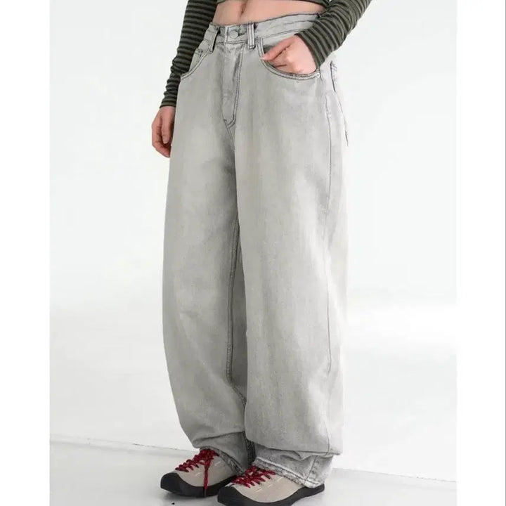 [BUNJANG] Ootj Binary One Wide Denim Pants / Ootj 도매택 바이너리원 와이드데님 팬츠