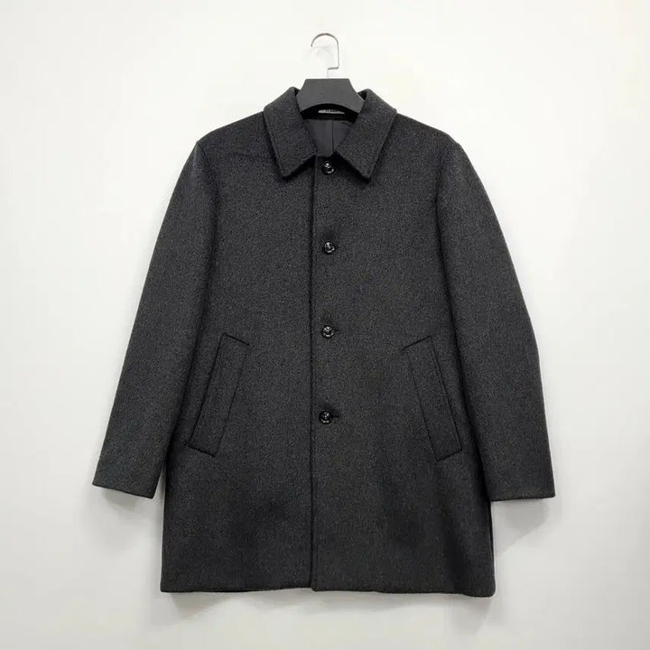 [BUNJANG] Olsen Cashmere Wool Single Coat Dark Gray Size 100 / 올젠 캐시미어 모직 싱글 코트 다크그레이/100/앨리스/992