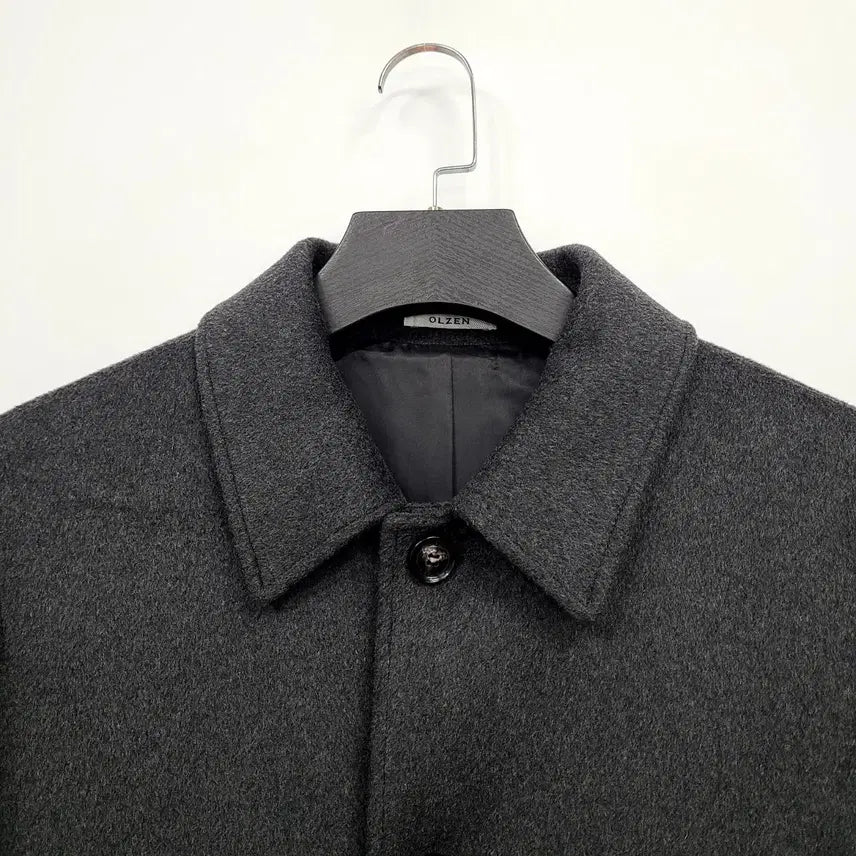 [BUNJANG] Olsen Cashmere Wool Single Coat Dark Gray Size 100 / 올젠 캐시미어 모직 싱글 코트 다크그레이/100/앨리스/992