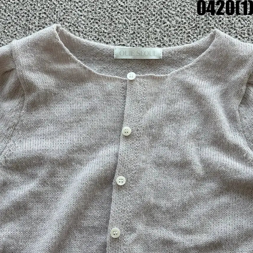 [SOLD OUT] OUIE 반팔 가디건 니트 S