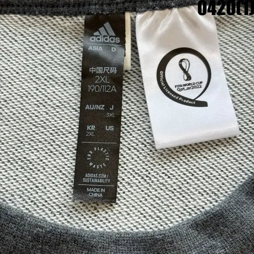 [BUNJANG] Adidas FIFA World Cup Gray Sweatshirt / 아디다스 회색 맨투맨 FIFA 월드컵 XXL