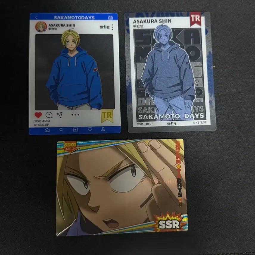 [BUNJANG] Sakamoto Days Asakura Shin Clear Card Set (3 Types) / 사카모토 데이즈 아사쿠라 신 클리어 카드 3종
