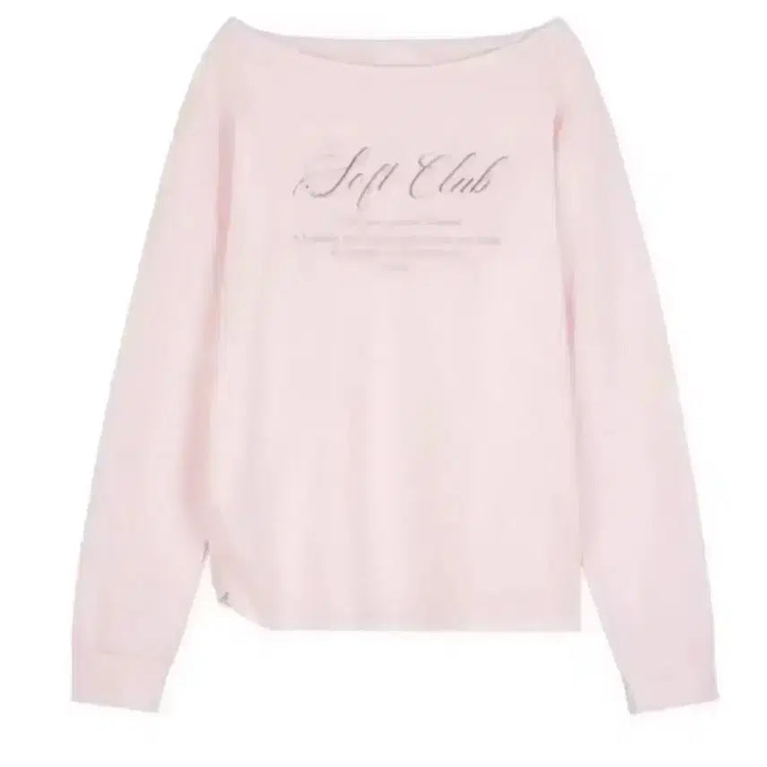 [SOLD OUT] 클리시어 소프트클럽 원숄더 스웻셔츠 핑크