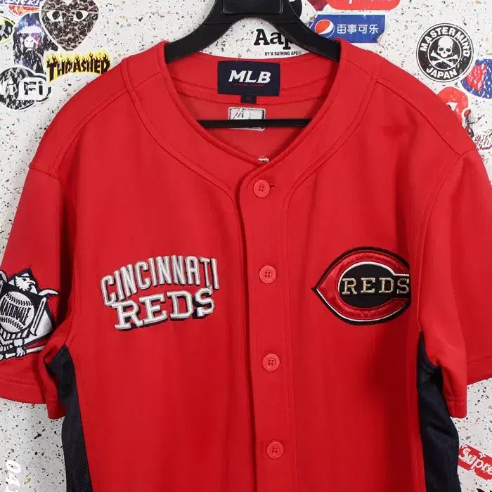 [BUNJANG] MLB Cincinnati Reds Patch Baseball Jersey RD / 남성95 / MLB 신시내티 레즈 패치 야구저지RD 26-124