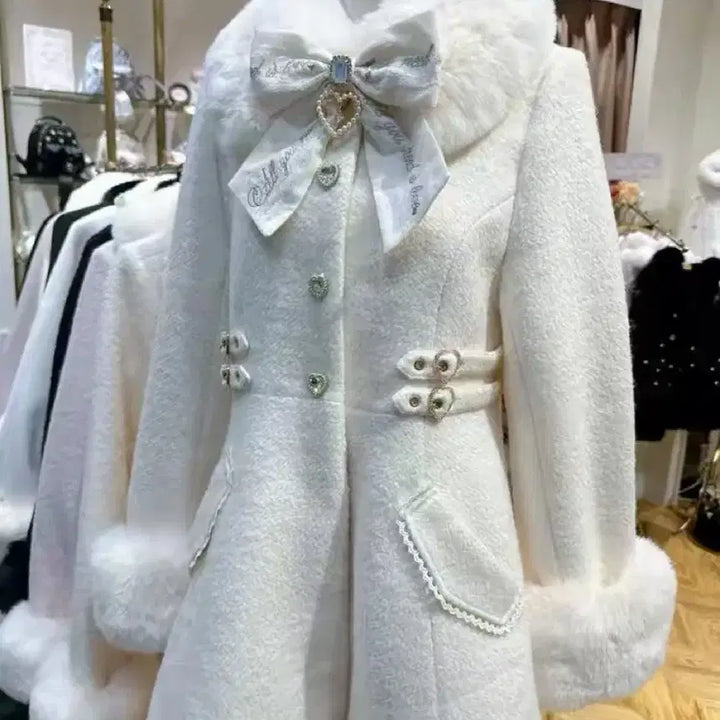 [BUNJANG] Liz Lisa A-line Coat / 리즈리사 비쥬 리본 a라인 코트 핑크 양산형 지뢰계 히메갸루 달천깔