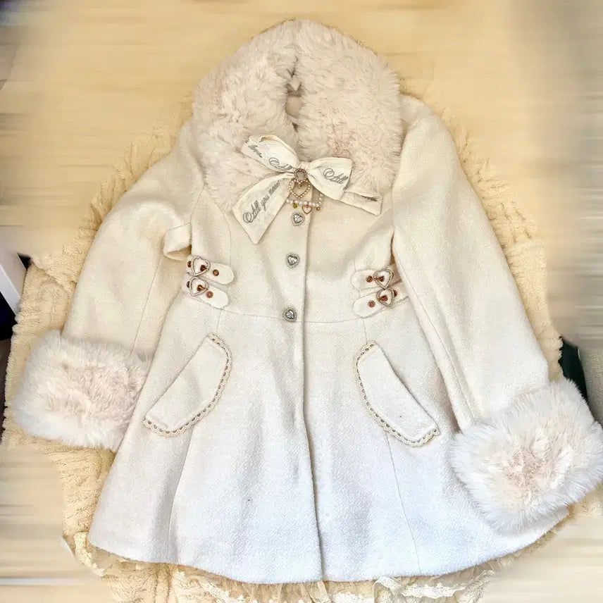 [BUNJANG] Liz Lisa A-line Coat / 리즈리사 비쥬 리본 a라인 코트 핑크 양산형 지뢰계 히메갸루 달천깔