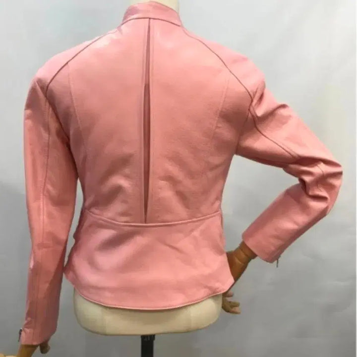 [BUNJANG] Mishaa Leather Jacket Pink Size 55 / 미샤 가죽쟈켓 55