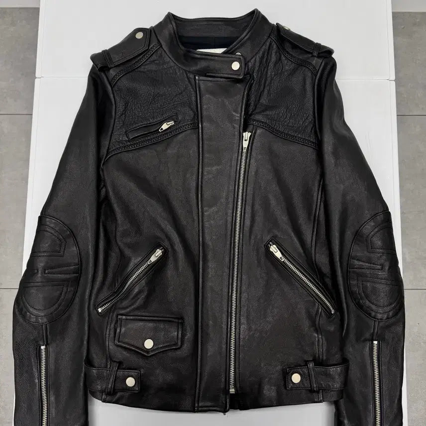 [BUNJANG] Sandro Lambskin Leather Jacket / 산드로 양가죽 자켓