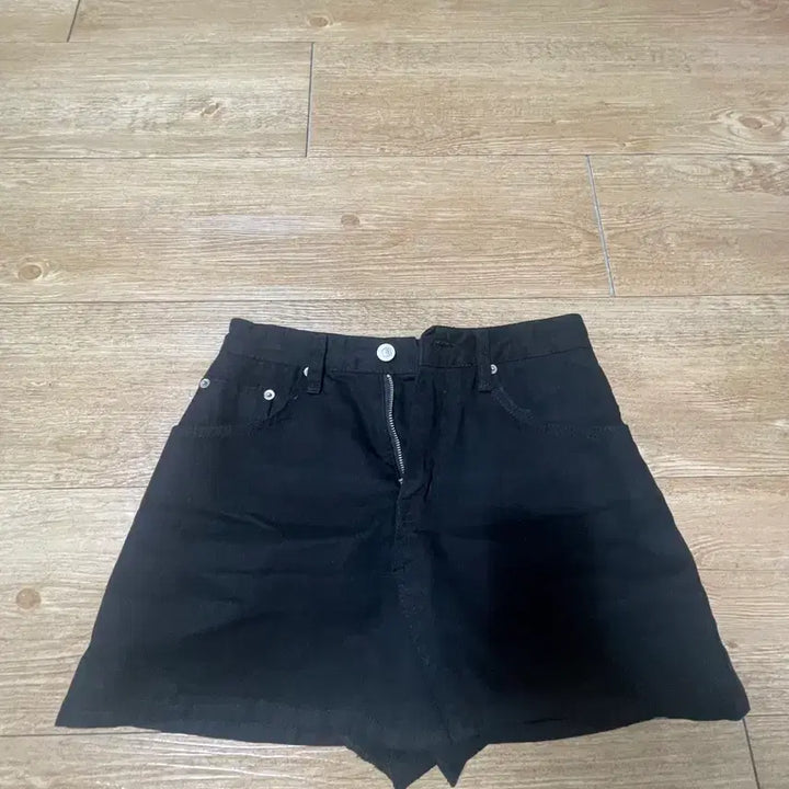 [BUNJANG] Black Cotton A-Line Skirt / 블랙 코튼 스커트