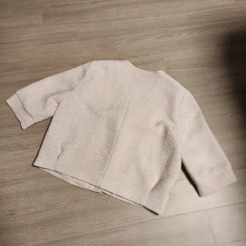 [SOLD OUT] DEWL 듀엘 핑크 트위드 반팔 자켓 55