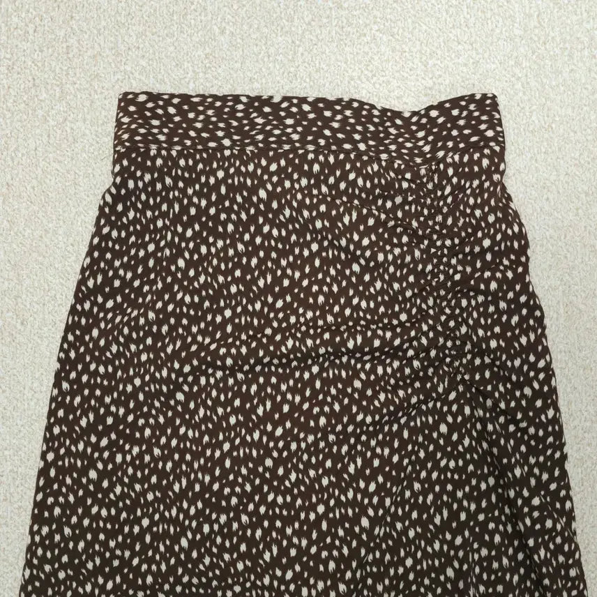 [BUNJANG] Vintage Patterned Shirred Long Skirt / (F)여성 빈티지 패턴 셔링 롱 스커트 A라인 뒷밴딩 W3086