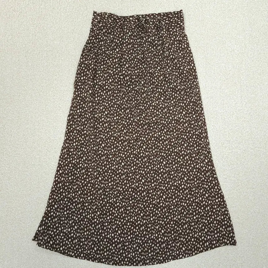 [BUNJANG] Vintage Patterned Shirred Long Skirt / (F)여성 빈티지 패턴 셔링 롱 스커트 A라인 뒷밴딩 W3086