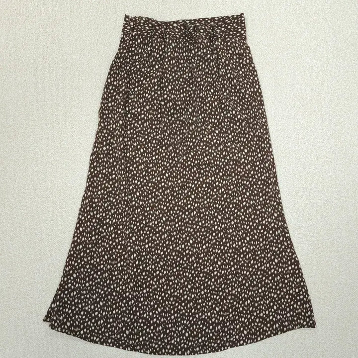 [BUNJANG] Vintage Patterned Shirred Long Skirt / (F)여성 빈티지 패턴 셔링 롱 스커트 A라인 뒷밴딩 W3086