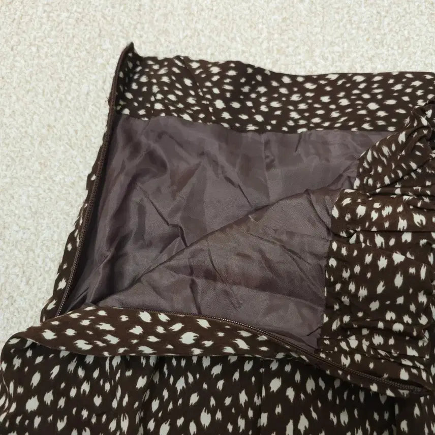 [BUNJANG] Vintage Patterned Shirred Long Skirt / (F)여성 빈티지 패턴 셔링 롱 스커트 A라인 뒷밴딩 W3086
