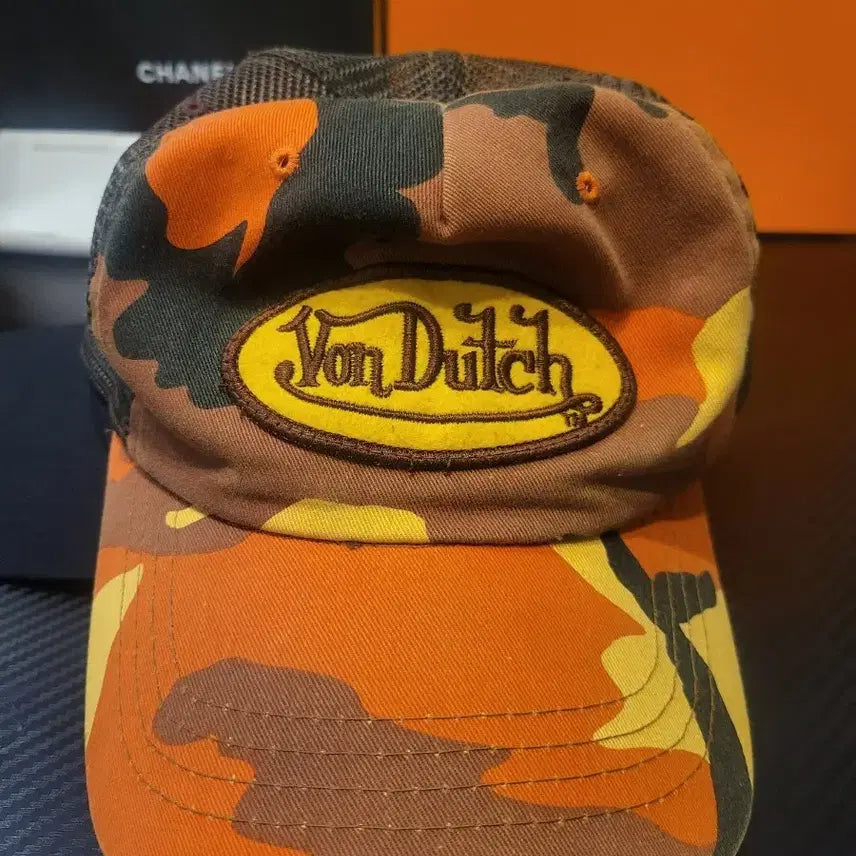 [BUNJANG] Von Dutch Camo Mesh Cap Hat / 본더치 카모 메쉬캡 모자 빈티지