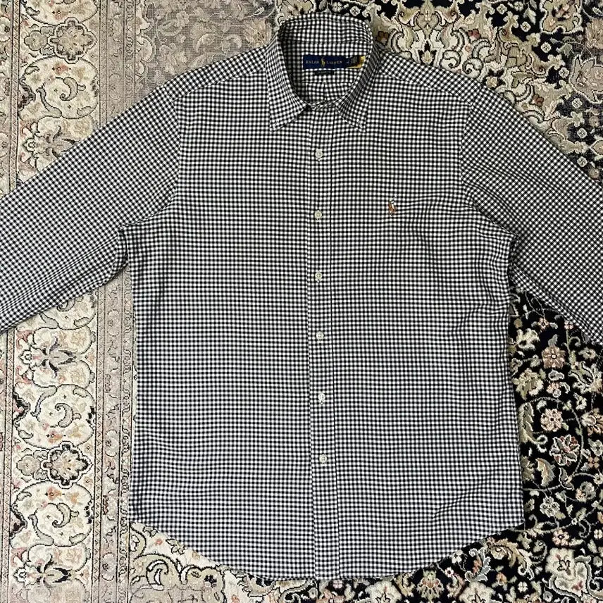 [SOLD OUT] 폴로 랄프로렌 블랙 깅엄체크 옥스퍼드 셔츠 클래식 M