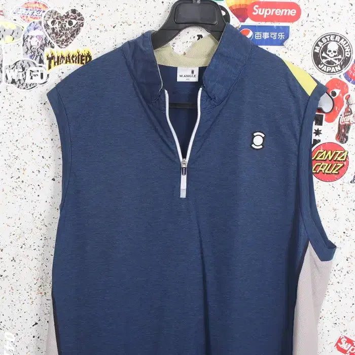 [BUNJANG] Wide Angle Golf Zip-Up Vest / 남성100 / 와이드앵글 골프 집업조끼BL