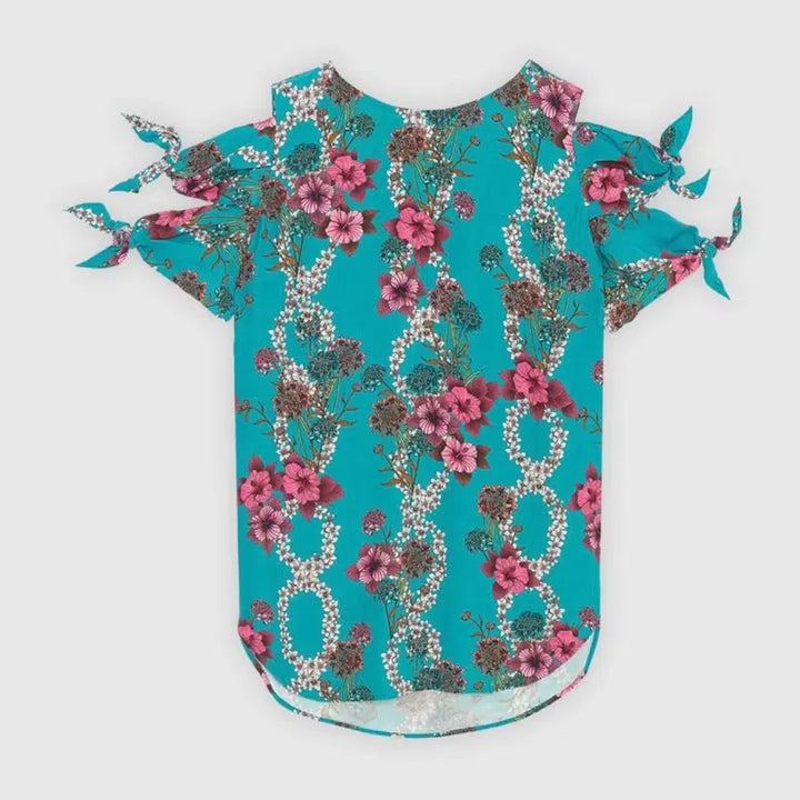 [BUNJANG] Sandro Flower Silk Blouse / (새상품)산드로sandro 플라워 실크 blouse