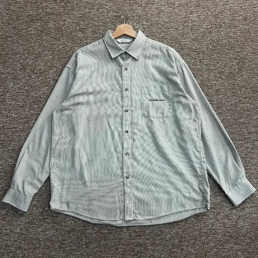 [BUNJANG] Diamond Leila Striped Shirt L / 다이아몬드 레이라 스트라이프 셔츠 L